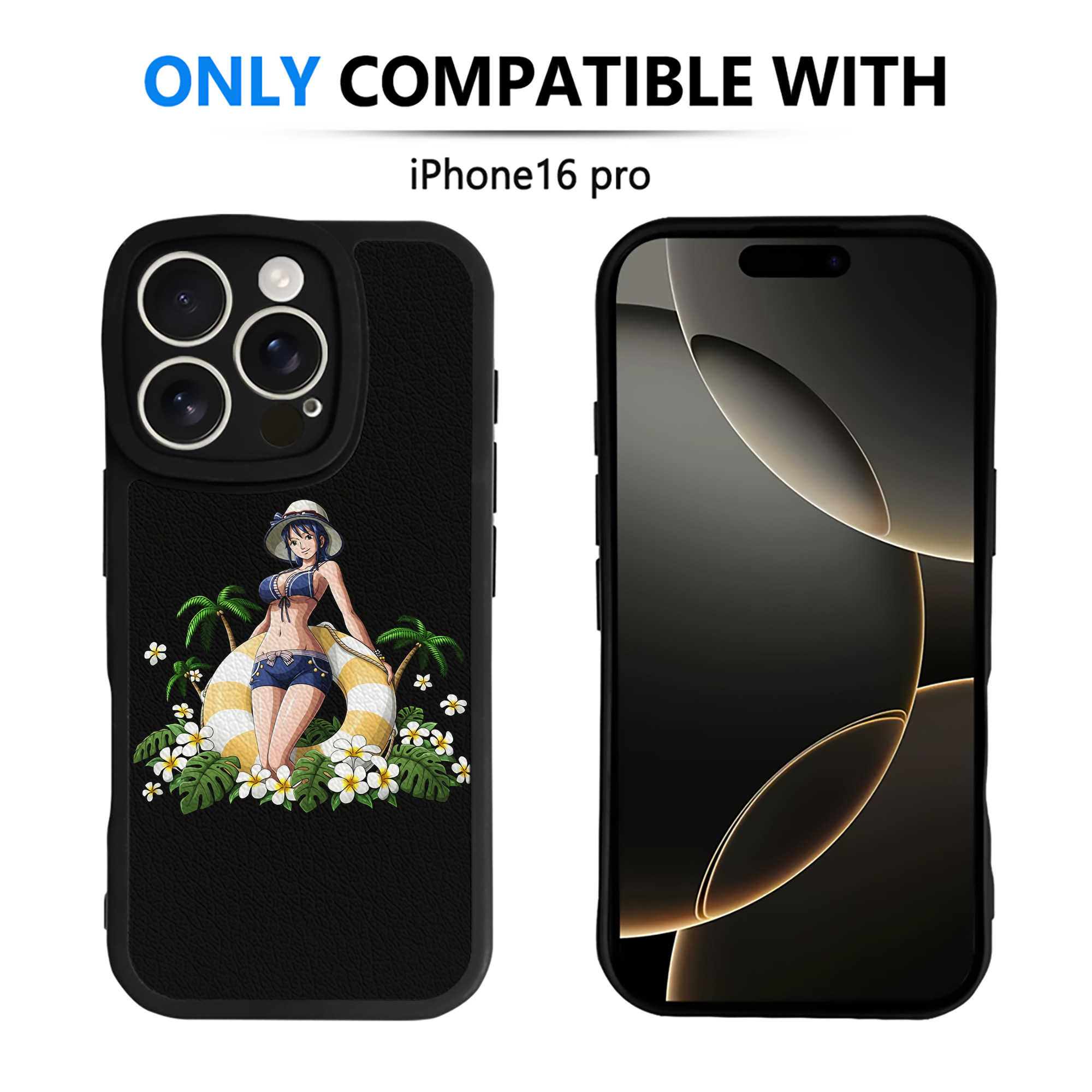 （画像用） ワンピース ニコ・ロビン ONE PIECE Nico Robin 【iPhone 16シリーズ対応】シリコンスマホケース（レザー調） 材質：シリコン